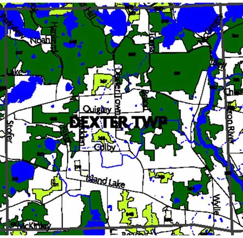 Remaining natural areas in Dexter Township