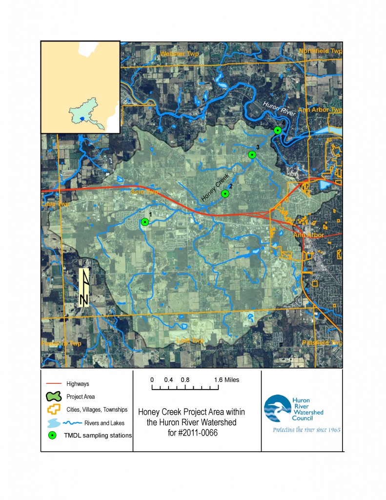 Map of Honey Creek project area