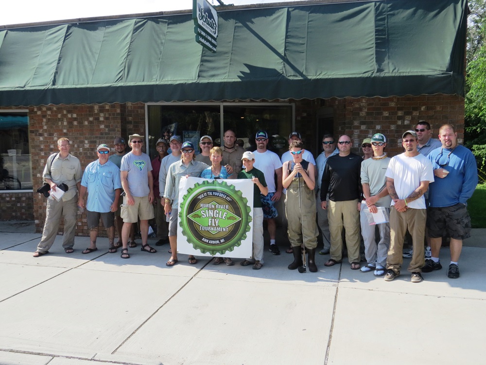 Participants in the 2013 Huron River Single Fly Tournament
