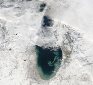 The Waukesha Plan would divert water from Lake Michigan to a location outside of the Great Lakes basin. Image: NASA via Flickr Creative Commons.