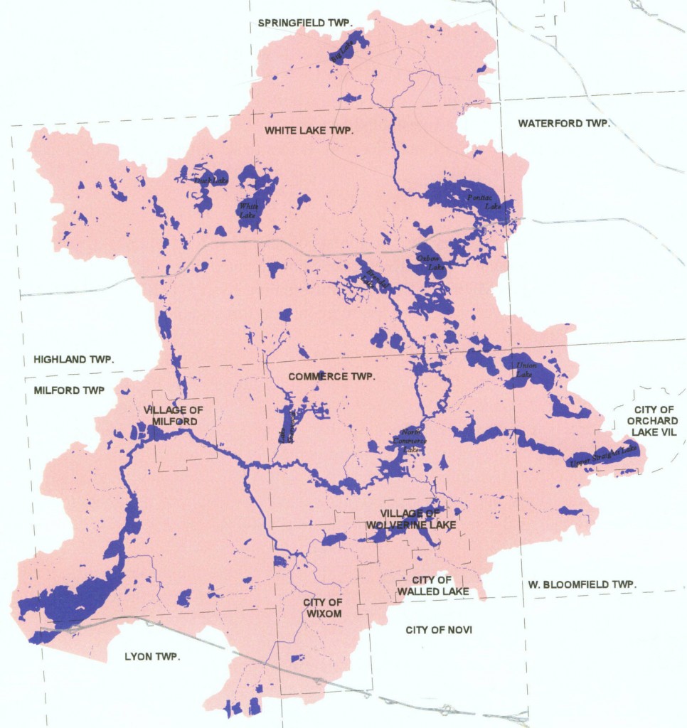 Kent Lake watershed map