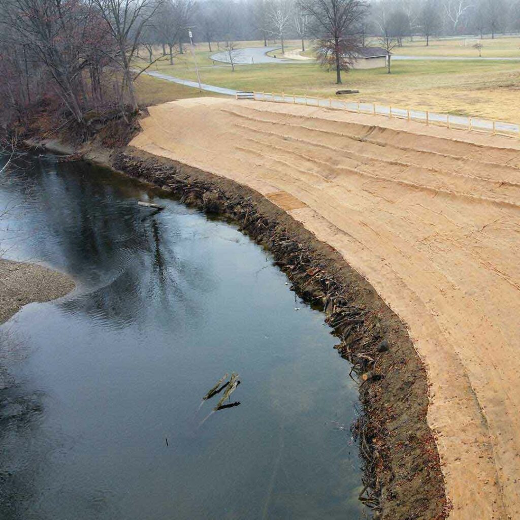 Big Bend shoreline restoration at Willow Metropark
