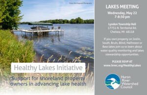 Healthy Lakes Meetings graphic announcing the May 22, 2024 event date.