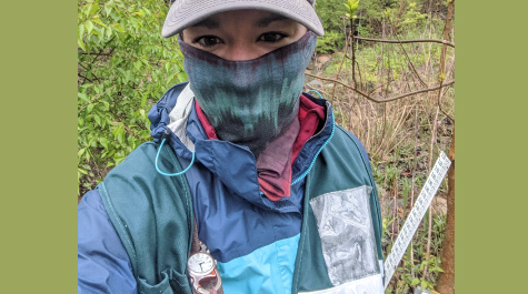 masked staff in the field